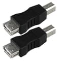 Miniatyrbilde 1 av 4: 2x USB Type A hunn til USB Type B hann adapter