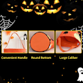 Pikkukuva 3 / 5: LED-valaistu Halloween-ämpäri Halloween-kassit kahvoilla 3 valomoodia Uudelleenkäytettäviä Halloween-karkkipusseja Lahjapusseja lapsille Halloween-teemajuhliin