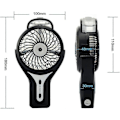 Pikkukuva 4 / 5: Mini Kannettava USB Sumutintuuletin Henkilökohtaisella Viilentävällä Sumutuskostuttimella Ladattava Kannettava Mini Sumutintuuletin Kotiin, Toimistoon ja Matkoille Musta 1kpl