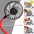 Miniatyrbillede 4 af 5: Clip On Fan USB-blæser, Fleksibel Mini Blæser Personlig Bord Elektrisk Blæser - FARVE: Sort