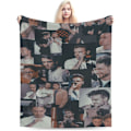 Miniatyrbillede 1 af 5: .Liam Music Payne Tæppe Flannel Tæpper Sengtæppe Til Alle Sæsoner Hjemmeindretning Værelsesindretning 50\"x40\"-Sort-40\"x30\"