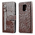 Pikkukuva 2 / 5: Lompakkokotelo Xiaomi Redmi Note 9s/ 9 Pro/ Max -puhelimelle, ensiluokkainen PU-nahka magneettisella sulkimella, korttipaikat, jalusta, vetoketjutasku, pehmeä TPU-läppäsuojus - Ruskea