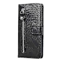 Miniatyrbild 1 av 5: Plånboksfodral för Samsung Galaxy A32 4G, premium PU-läder magnetisk stängning kortfack stativ dragkedjeficka mjukt TPU flip-fodral - Svart