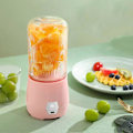 Miniatyrbilde 5 av 5: 1 Sett 260ML Elektrisk Juicer USB-Lading Sterk Motor 4 Blader Arbeidsbesparende Lekkasjesikker Avrundet Kropp Trådløs Juicer Kjøkkenredskap