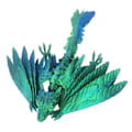 Miniatyrbilde 1 av 5: Dynamisk 3D-printet Drage Krystall Drage for Voksne 3D-printet Artikulerende Drage, Lasergrønn