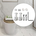 Miniatyrbillede 5 af 5: Vægmonterede Toiletbeslagssæt Fastgørelsesskruer Fastgørelsesbolte Universal Vægmontering Toiletsædebeslag