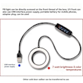 Pikkukuva 2 / 5: LED Macro Ring Light 7W 49mm Himmennettävä Täyttövalo Kameroille Universaalit Makrokuvaustyökalut