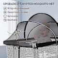 Miniatyrbillede 2 af 5: Myggenet til Bassinet - Beskyttelse mod Myg, Katter og Insekter (Sort) Dpn