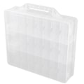 Miniatyrbild 1 av 5: 48 Fack 2 Lager Nagellacksorganiserare Bärbar Transparent Nageltillbehör Handarbetslåda Justerbart Fodral