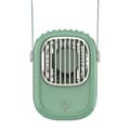 Personlig Halskæde Mini Ventilator Håndfri Bærbar Ventilator USB, Ventilator Håndholdt Ventilator - FARVE: grøn