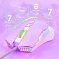 Miniatyrbillede 2 af 5: Onikuma Cw905 Trådløs Mus 6400 Dpi Usb Gaming Mus 7-knaps Design Åndende Led Farve Til Desktop