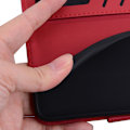 Miniatyrbillede 4 af 5: Etui til Xiaomi Mi 10 Lite 5g Sød Tegneserie Dyr Læder Pung Flip Kreativ Magnetisk Beskyttende Cover - Rød Kat