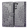 Miniatyrbillede 2 af 5: Samsung Galaxy S21 Fe Etui Læder Wallet Cover Præget Mandala Magnetisk Flip Beskyttelse Stødsikker - Violet