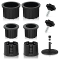 Miniatyrbillede 1 af 5: 8 stk. Parasolbase Stativ Hulring Prop Cover og Kapsel Terrasseparasol Stativ Udskiftningsdele Stativbase Stabilisator