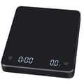 Rechargeable coffee scale with timer 3 kg / 0.1 g Black