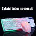 Gaming Keyboard and Mouse Combo - Backlit LED, Durable, Colorful, Computer Accessories