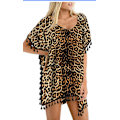 Miniatyrbild 1 av 4: Kvinnors Chiffon Baddräkt Strand Baddräkt Baddräkt Överdrag För Badkläder --- Leopard Print Osize S