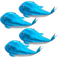 Miniatyrbillede 5 af 5: Søde 4D Hval Balloner Under Havet Dekorationer Ocean Balloner, 4 Pakke Kæmpe 37'' Hval Formet Mylar Folieballoner Havdyr Balloner Fisk Balloner B
