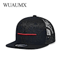 Miniatyrbillede 2 af 5: 2022 Sommer Bone Snapback Cap Mænd Sort Mesh Baseball Cap mænd Fladskærms Hip Hop Trucker Hat Åndbar Hat Net Visir Kostumehatte