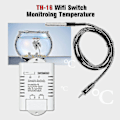 Miniatyrbillede 3 af 5: Th-16 Smart Wifi Switch Kompatibel med Sonoff & Ewelink 16a/3500w Overvågning Temperatur Trådløs