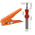 Miniatyrbillede 2 af 5: Kantbåndspunchningstang Punching Tool Maskeringstang 3,2x8mm Senkbor Bit Skruehul
