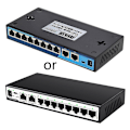 Miniatyrbillede 2 af 5: Gigabit- Poe Switch 10 Port Ethernet Switch 120w 8 Port 1000mbps + 2 Uplinks