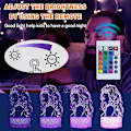 Miniatyrbillede 4 af 5: Taylor Swift Lys 3D Illusion Lampe Med Fjernbetjening & Smart Touch, 16 Farver Swiftie Dæmpbar Natlampe Soveværelse Dekoration Gave