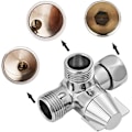 Miniatyrbillede 2 af 5: Solid messing 3-vejs ventil, 3-vejs omskifterventil, 3-vejs bruseomskifterventil, G1/2 T-adapterventil