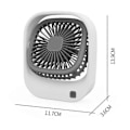Miniatyrbillede 2 af 5: Håndholdt Mini Ventilator, Lille Bærbar Ventilator med Beslag, USB Genopladelig Vippe Ventilator - FARVE: style813