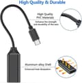 Pikkukuva 5 / 5: USB C - HDMI -sovitin, USB Type C - HDMI 4k -sovitin (Thunderbolt 3 -yhteensopiva) ääni- ja videolähdöllä (musta)