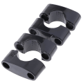 Pikkukuva 2 / 5: 22mm CNC Vasen/ Oikea Ohjaustangon Kiinnike Nousukiinnike Adapteri Moottoripyörälle Buggy Musta Sarja 4