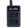 Miniatyrbillede 2 af 3: Bærbar LCD Dobbelt Batterilader til GoPro Hero 3 3+ AHDBT-201 AHDBT-301 Kamera