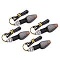 Miniatyrbillede 3 af 4: 4 stk./sæt Universal Motorcykel LED Blinklys Lange Korte Blinklys Indikator Lys Blink Amber Farve Tilbehør