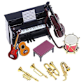 Miniatyrbild 1 av 2: 1 Set Dockhus Instrument Rekvisita Dockhus Instrument Dekoration Mini Scener Layout Rekvisita