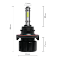 Pikkukuva 3 / 5: H13/9008 LED-ajovalolamppujen sarja 4-puolinen 360 korkea/matala säde LED-lamput 6500k 200w