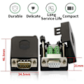 Miniatyrbillede 5 af 5: DB9 Loddefri RS232 D-SUB Seriel til 9-Pin Port Terminal Han Hun Adapter Konnektor Breakout Board