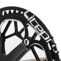 Miniatyrbilde 4 av 5: Folding Sykkelkjede Hjulvakt 52T Sykkelkjedehjulbeskytter CNC 130BCD Vaktplate Kranksett Kjedeplate Beskytt Svart