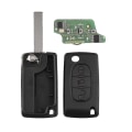Miniatyrbillede 5 af 5: Bilnøgle Fjernbetjening 433mhz Id46 Chip Pcf7941 Hu83 Klinge Til Citroen C3 C2 C5
