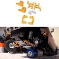 Miniatyrbillede 3 af 5: Metal Front Steering Cup C Hub Affjedringsarmsæt til 1/10 RC Crawler Bil CC01 CC-01 Opgraderingsdele