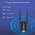 Miniatyrbillede 4 af 5: 1300Mbps USB WiFi Adapter USB 3.0 Bluetooth 5.0 Dongle 2.4G&5GHz Dual Band WiFi 5 Netværk Trådløs WLAN Modtager