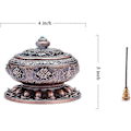 Miniatyrbillede 5 af 5: Røgelsespindholder Tibetansk Lotus Kobberlegering (Pind/Kegle/Spiral Røgelse)