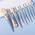 Miniatyrbild 2 av 5: 10-delars Sminkborstset, Grönt Professionellt Sminkborstset för Ansiktet, Lämpligt För Ögonskugga, Foundation, Concealer, Etc