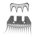 Miniatyrbilde 3 av 5: Saksblader for sauesaks, buede, 13 tenner, ullklipperkam, kutter, trimmer, tilbehørsett
