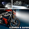 Miniatyrbild 4 av 4: 12-24v H4 3030 18 SMD LED Motorcykel Strålkastare Lampa 6500K