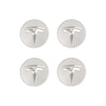 Miniatyrbild 3 av 5: XYC Passar till tesla Tesla modell 3 hjulnavkapsel logotyp - mörkgrå silver logotyp (fyra pack)