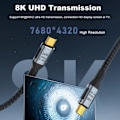 Miniatyrbilde 2 av 6: USB-C til Type C-kabel USB 4.0 Gen 3 1.8M 1.8m