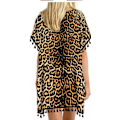 Miniatyrbild 2 av 4: Kvinnors Chiffon Baddräkt Strand Baddräkt Baddräkt Överdrag För Badkläder --- Leopard Print Osize S