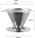 Miniatyrbillede 2 af 5: Papirløs Genanvendelig Rustfrit Stål Kaffe Filter