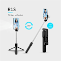 Pikkukuva 3 / 5: Musta mobiilipuhelimen selfie-tikku jalustalla langaton kaukosäädin Bluetooth-mobiilipuhelimen pidike kauneusvalolla