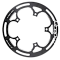 Miniatyrbillede 1 af 5: Foldbar Cykelkæde Hjulbeskytter 52T Cykelkædebeskytter CNC 130BCD Beskyttelsesplade Krank Sæt Kædebeskytter Sort